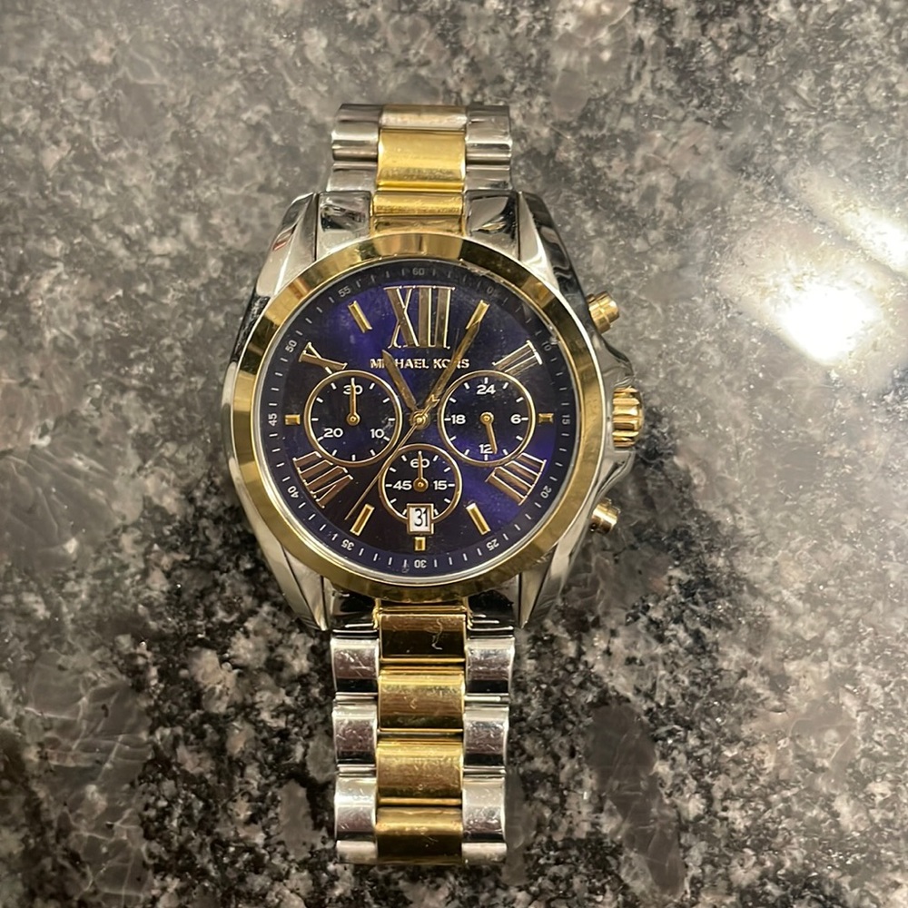 Michael Kors Oversized Bradshaw Two Toned Watch
